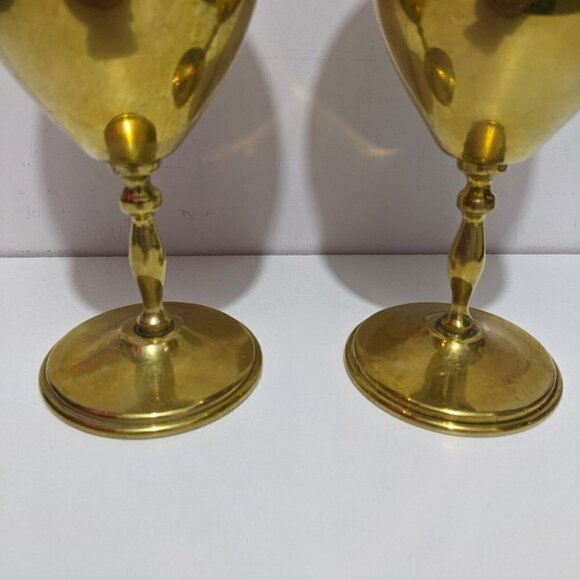 Copy - Vintage goblets brass pair goblets 2pcs - Picture 5 of 8
